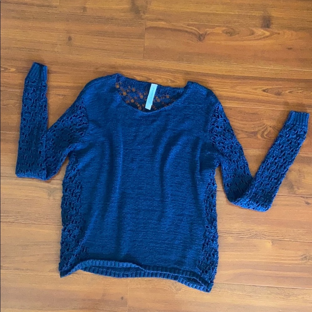 Blue knit sweater